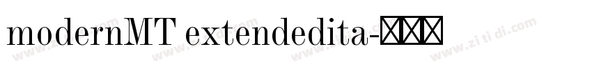 modernMT extendedita字体转换